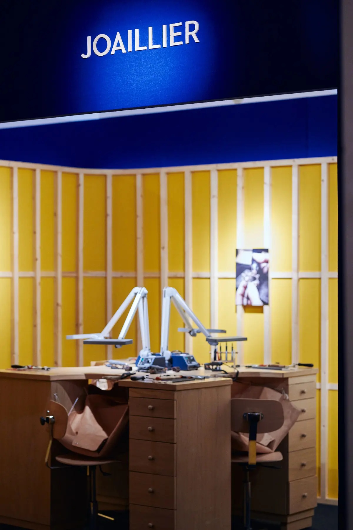 Four stands for working on jewellery