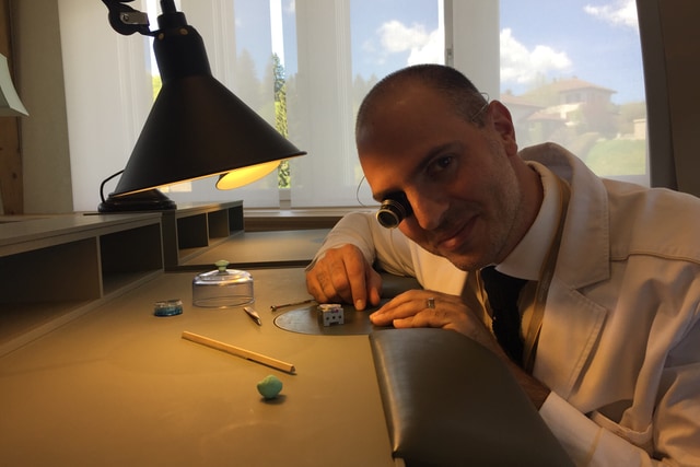 A photo of Fillippo Phillippides in a workshop