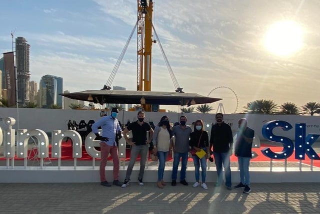 A photo of a group of people in a city