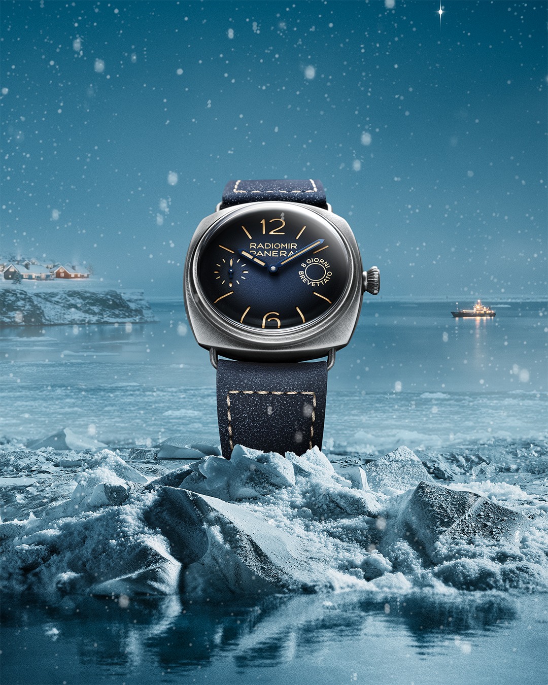 The Radiomir Otto Giorni PAM01348 reflects the season’s sharpened contrasts. 

Its blue dial, marked by a matte finish, reflects the depth of water as it begins to cool and settle. A steady presence shaped for moments when the environment turns still.

#Panerai #PAM1348 #Radiomir