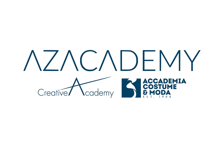 AZ Academy logo, Creative Academy logo and Accademia Costume & Moda logo