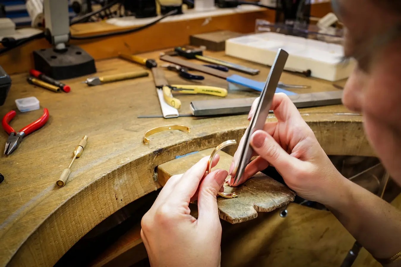 A photo from a jewellery workshop