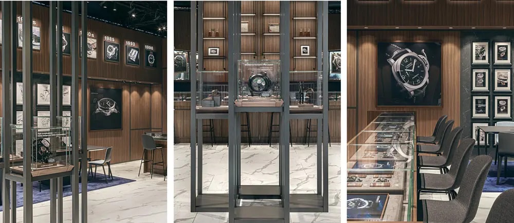 Inside Panerai's pop-up store in Milano Rho Fiera during Milano Design Week