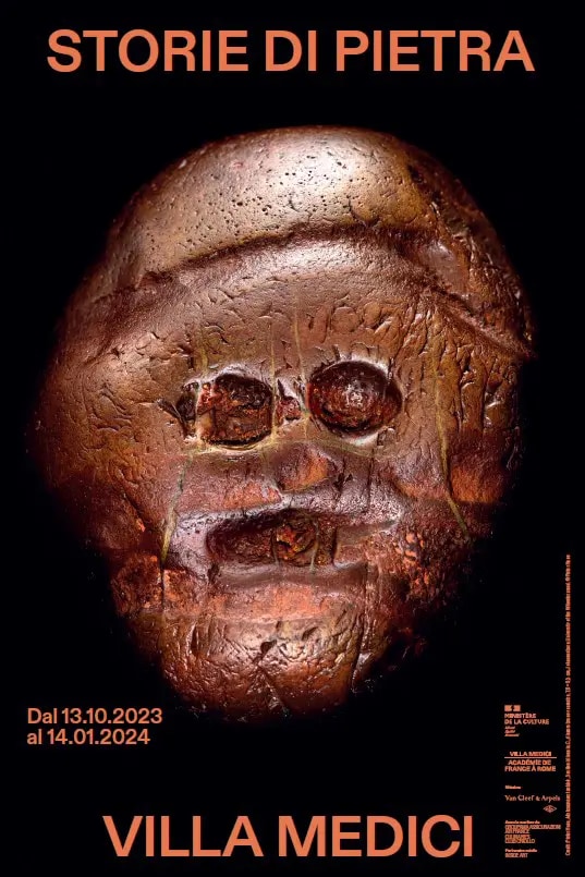 A banner with a mineral