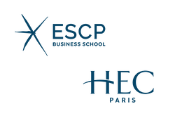 ESCP Business School logo and HEC Paris logo